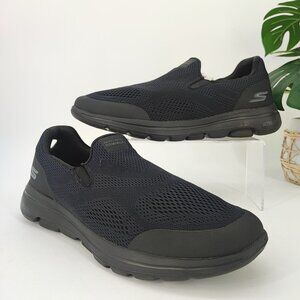 Skechers Men's GoWalk Black Cushion Mesh Slip-On Sneakers Size 11